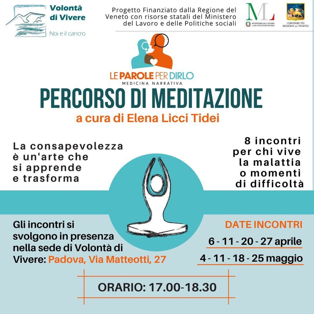 Medicina narrativa | Meditazione – Le parole per dirlo | Assoc. Volontà di vivere